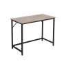 Narrow office desk in gray-black color