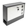Mailbox with 3 compartments 30x36x10cm, grey/white