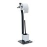 Toilet paper holder with toilet brush 70x20x20cm., dark gray/silver color