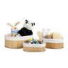 Set of 3 baskets, light brown/white