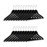 Clothes hangers 20pcs, black/silver color