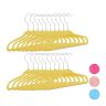 Clothes hangers 20pcs, yellow/silver color