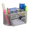 Organizer na przybory do pisania 10,5x22x11 cm., kolor srebrny