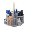 Writing instrument organizer 11x17.5x16.5 cm., silver color