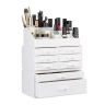Organizer na kosmetyki z szufladkami 30x24x14cm, biały