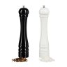 Pepper and salt mill set 30x6x6cm., white/black/silver