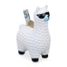 Money box "Lama" 15.5x11x6cm., white/black/light blue