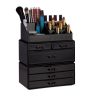 Makeup organizer with drawers 29x23.5x14cm., black