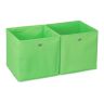 Set of 2 folding boxes 30x30x30cm., green