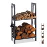 Firewood stand 100x60x30cm., dark gray