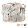 Round basket 12.5x22cm., gold color