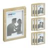 Set of 10 photo frames 17x12.5x2cm., light brown/white