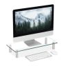 Podstawka pod monitor przezroczysta 56x24cm, kolor srebrny