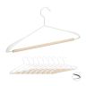 Clothes hangers 10pcs, light brown/white