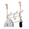 Door hanger with hooks, copper color