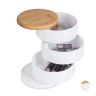 Makeup organizer 13.5x11.5cm., white/light brown