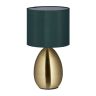 Table lamp 33.5x18cm., dark green/gold color