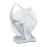 Table lamp 34.5x27x14cm., silver/white color