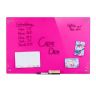 Glass, magnetic board 60x90x6.5 cm., pink