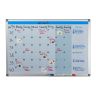 Magnetic board planner 60x90x5 cm., white