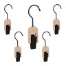 Clothes hangers 5 pcs., light brown/black