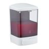 Transparent wall-mounted soap dispenser 19x11.5x11cm., white