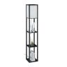 Floor lamp 161x26x26cm., black/white