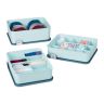 Set of 3 baskets, blue/mint