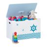 Storage box 40x60x34cm., blue/white/light blue