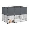 Playpen for rodents 72.5x110x74cm., gray/black