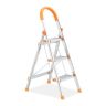 Household ladder 111.5x50.5x62.5cm., silver/orange color