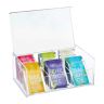 Transparent tea bag organizer 9x22x14.5cm.