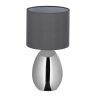 Table lamp 34.5x18cm., silver/gray color