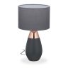Table lamp 49x28cm., dark gray/gray/copper color