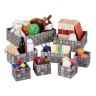 Set of 8 baskets, grey