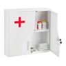 Medical cabinet 53x53x14.5cm., white/red