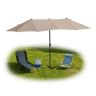 Parasol przeciwsłoneczny 235x460x270cm, beżowo-czarny