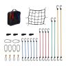 Set of 30 bicycle rack rubber bands, blue/yellow/red/green
