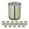 Set of 12 candlesticks 8.5x7cm., gold/silver color