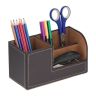 Writing instrument organizer 11x20x9.5 cm., dark brown