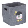 Foldable bag 33x33x33cm., gray/yellow/white