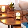 Metal candle holder 13x12x10cm., black color
