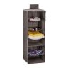 Hanging closet organizer 96x32x31cm., dark gray/white