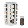 Spice rack with 20 transparent glasses 33.5x19cm., white