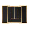 Cutlery tray 5x28.5x33cm., light brown/black