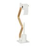 Toilet paper holder with toilet brush 76x20x20cm., light brown/white