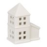 Candle holder "House" 11.5x9.5x6cm., white color