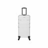 Cosmetic case on wheels, silver color