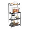 Kitchen shelf 60x34.5x136cm., gray