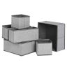 Gray underwear/drawer organizer boxes, 6pcs.